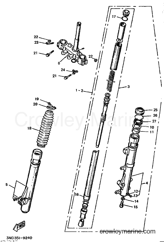 1989 Dirt Bike DT125R - DT125R (3PY2) [999] - FRONT FORK