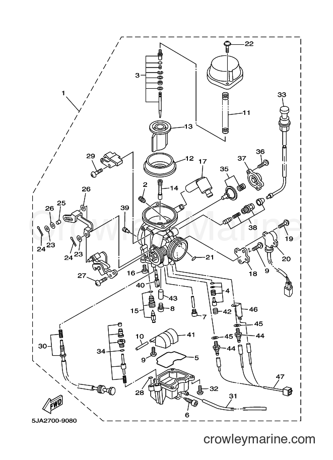 1999 Cruiser XV1600A - XV1600A (5JA1) [010] - CARBURETOR