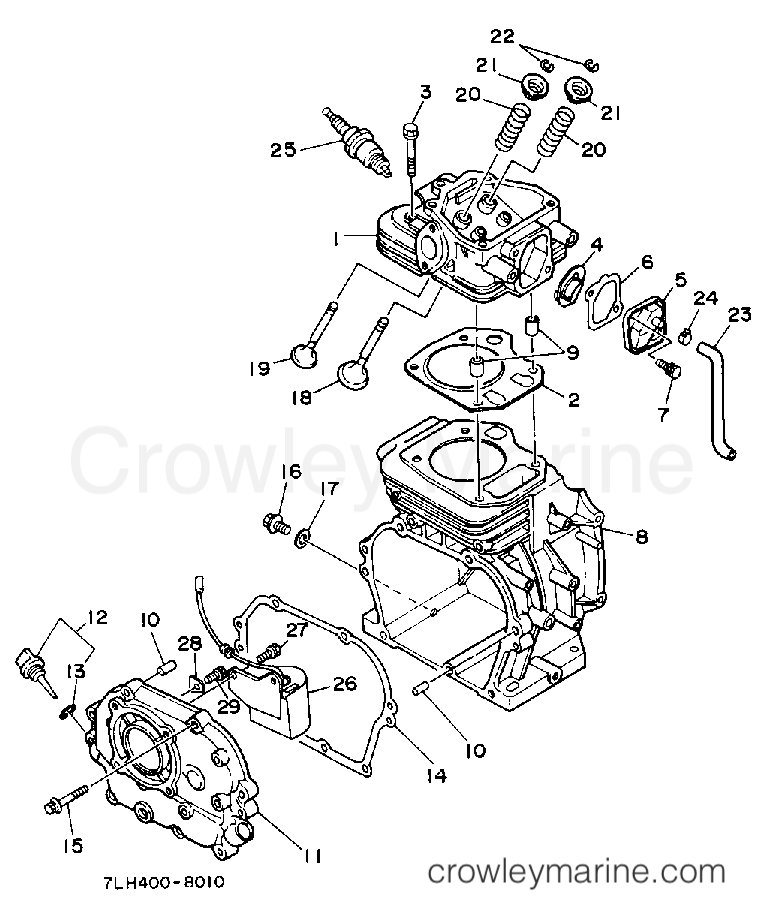 Yamaha Motors EF1600 - CYLINDER - CRANKCASE