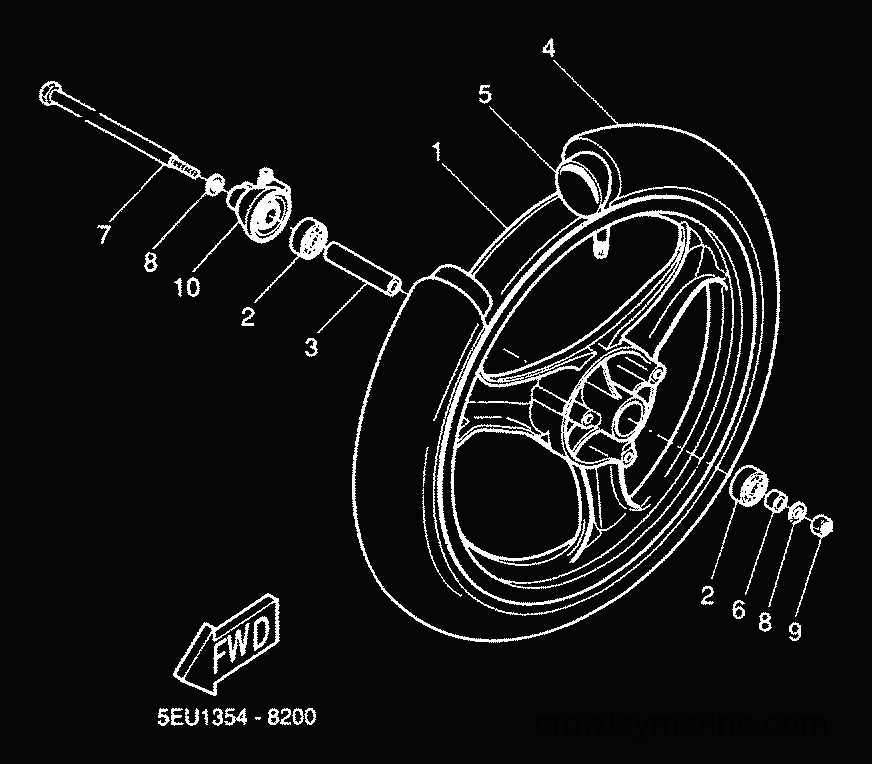 Yamaha Motors YH50 (5FV3) [010] - FRONT WHEEL