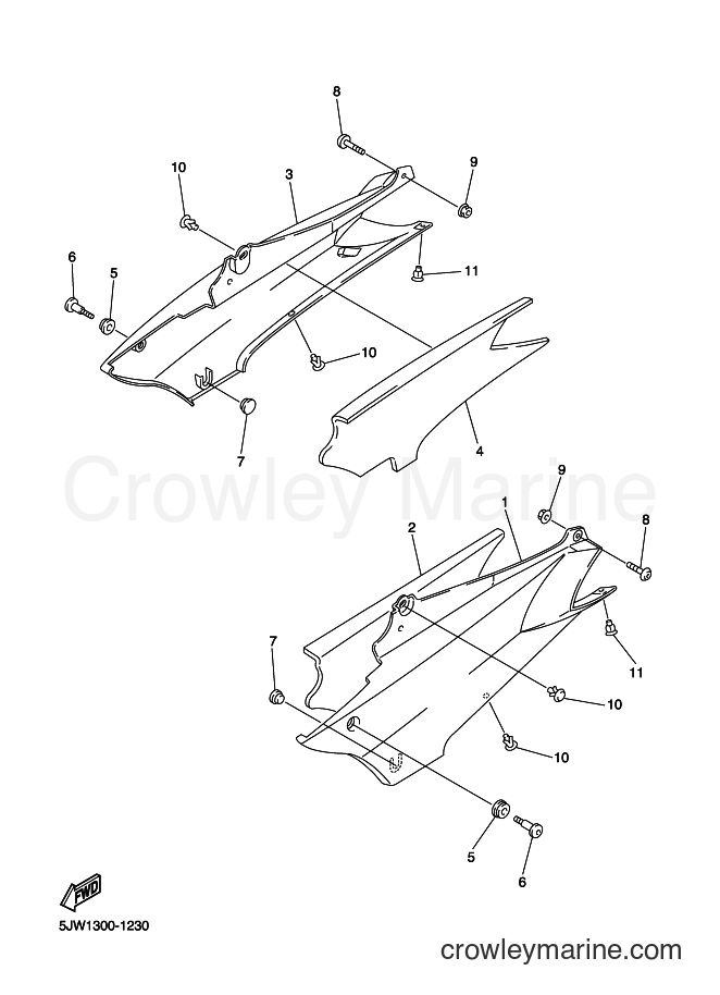Yamaha Motors FJR1300 (5JW4) [120] - SIDE COVER