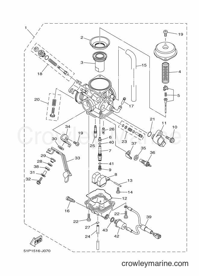 Yamaha Motors YBR125ESD (51P2) [010] - CARBURETOR