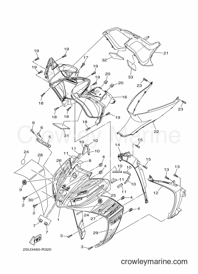 Yamaha Motors T115FSE (2SU3) [010] - LEG SHIELD