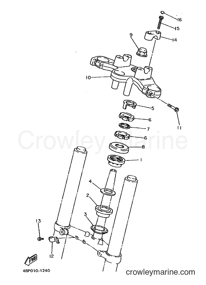 1992 Street Bike XJ600S - XJ600S (4DU3) [010] - STEERING