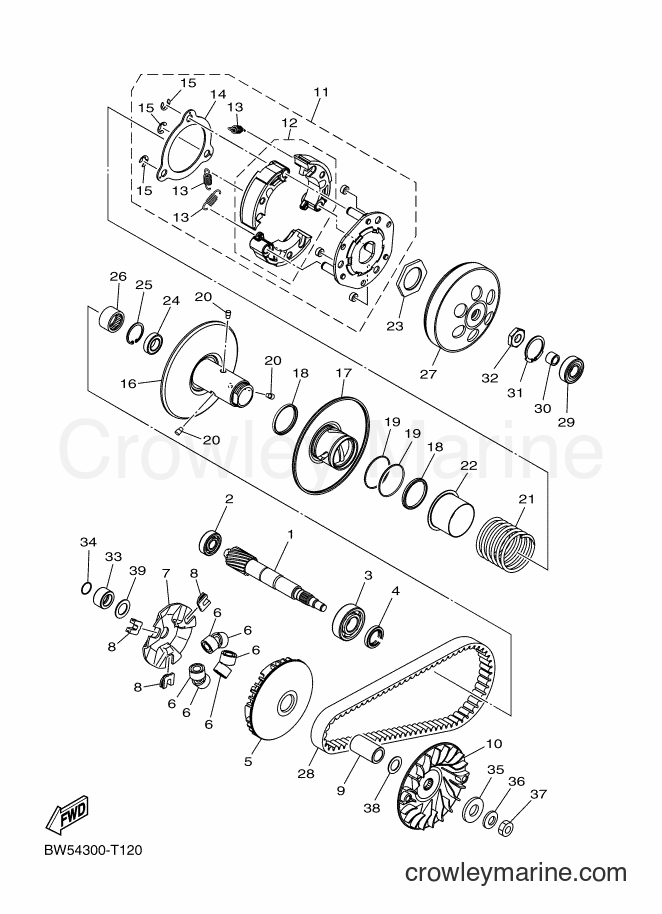 2018 Scooter LTS125-C - LTS125-C (BW54) [010] - CLUTCH