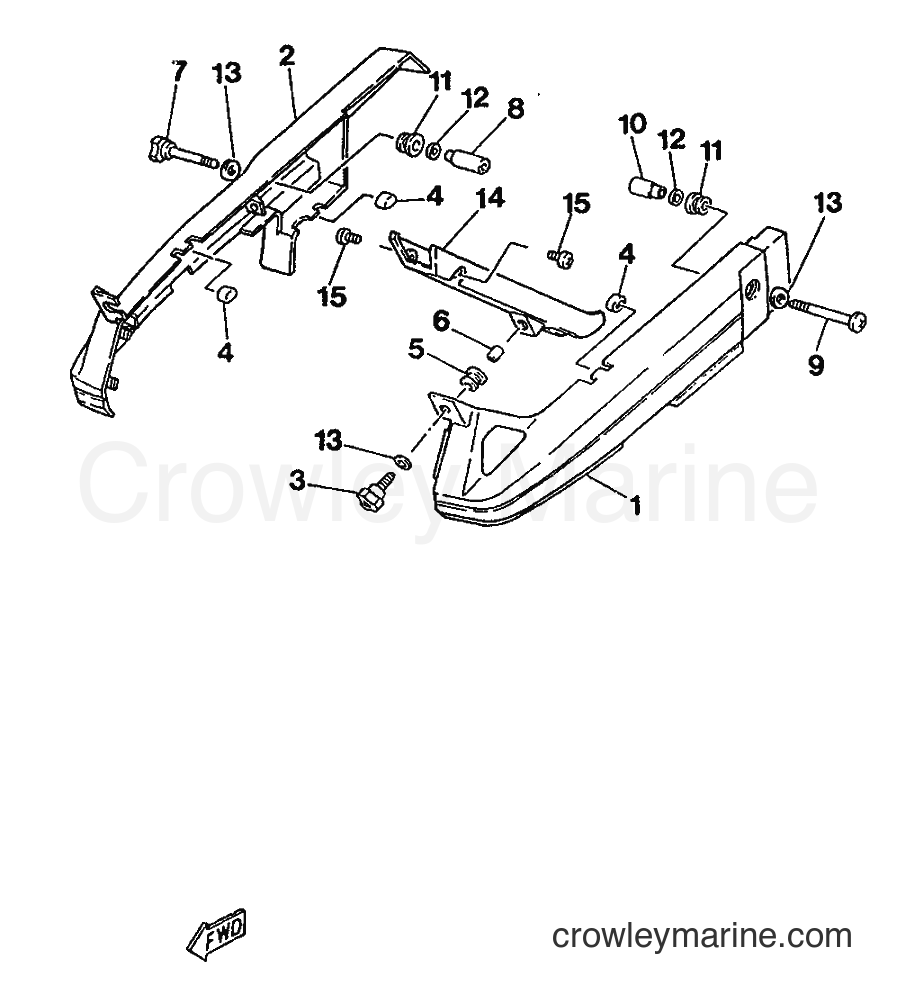 Yamaha Motors ME50 (3UD1) [999] - SIDE COVER & OIL TANK