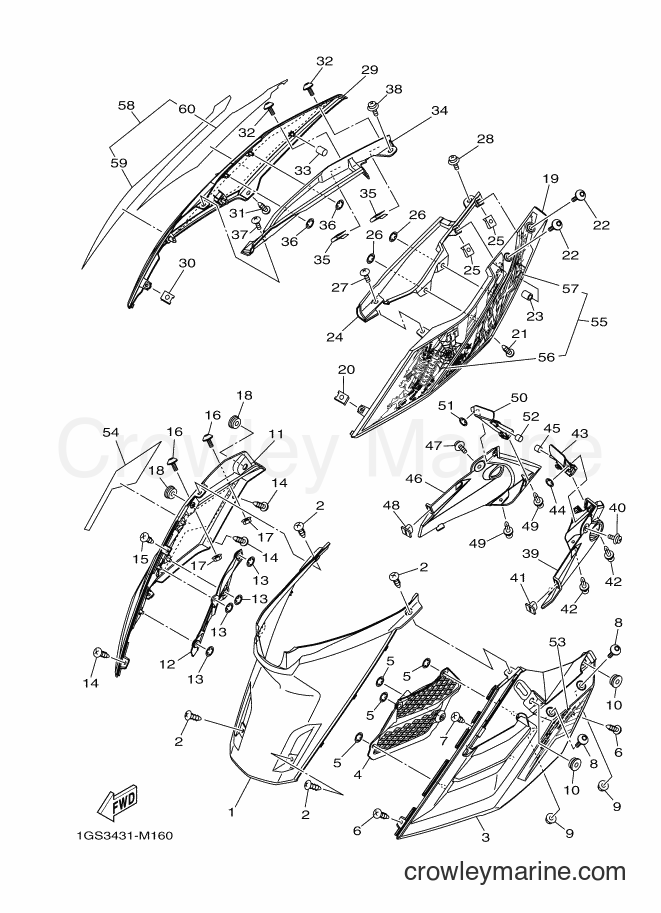2013 Scooter AF115FX - AF115FX (1GS3) [010] - SIDE COVER