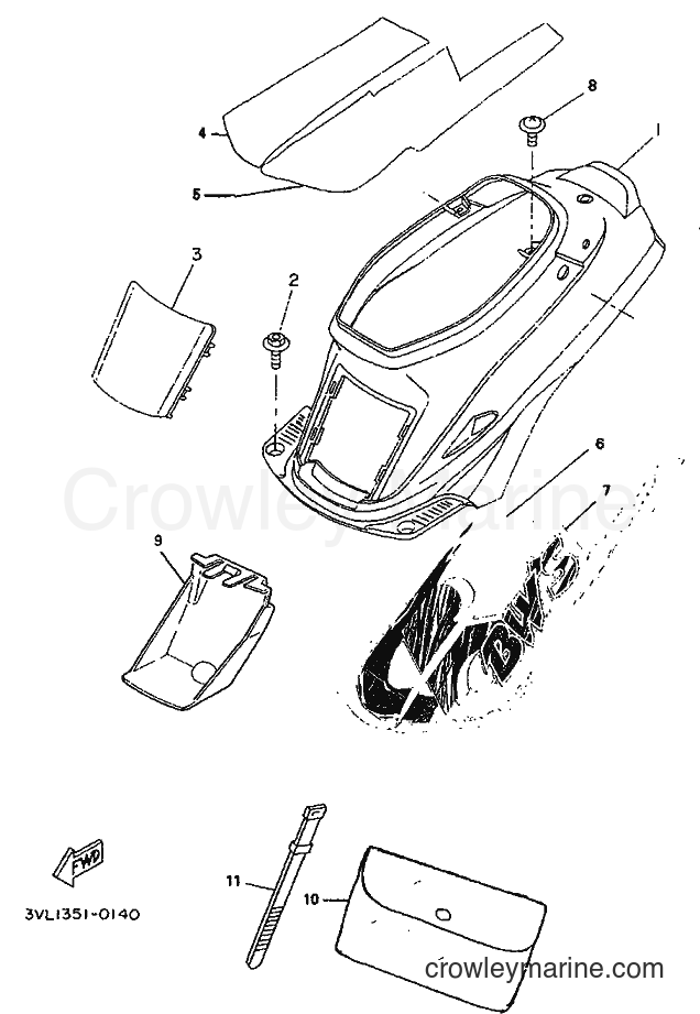 1995 Scooter CW50R - CW50R (4RD1) [999] - SIDE COVER