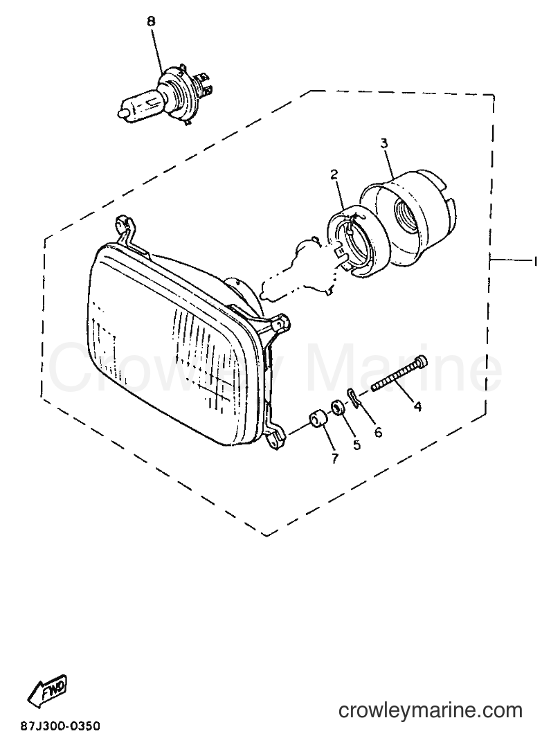 Yamaha Motors PZ480 (87G2) [010] - HEADLIGHT