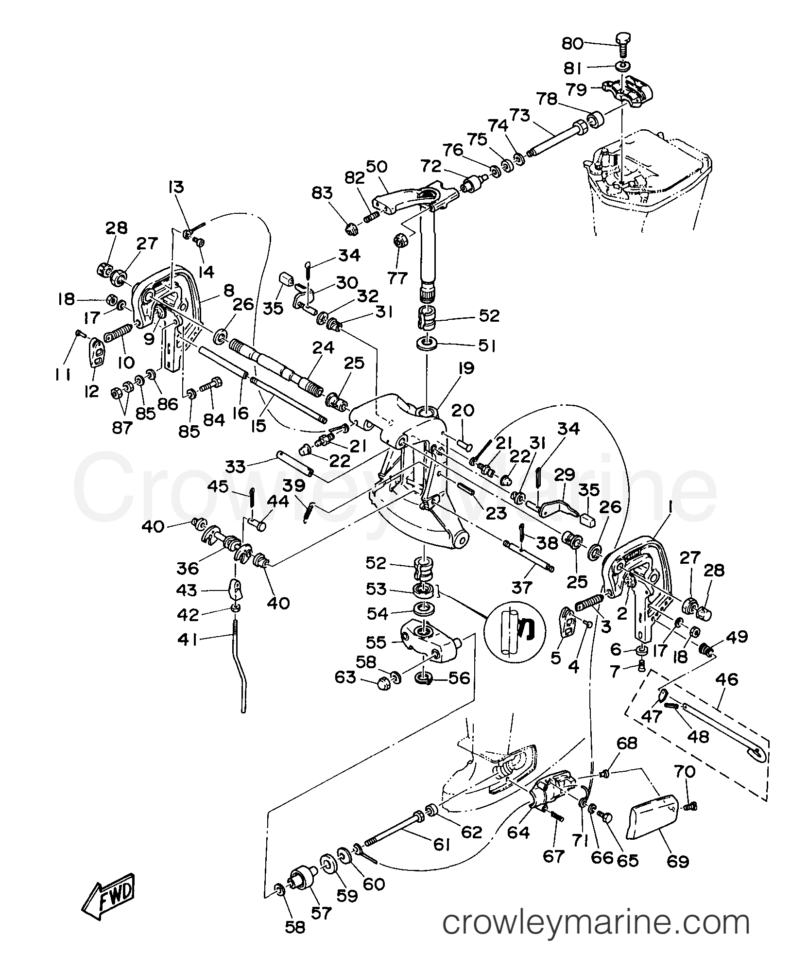 Yamaha Motors E48MLHW - BRACKET 1