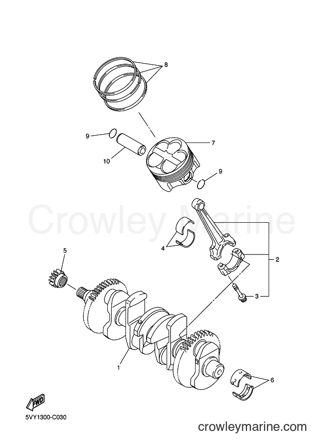 2004 Sport Bike YZF-R1 - YZF-R1 (5VY1) [070] - CRANKSHAFT & PISTON
