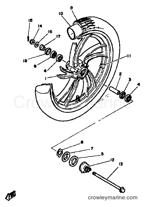 1982 Street Bike RD350LC - RD350LC (4L0) [999] - FRONT WHEEL