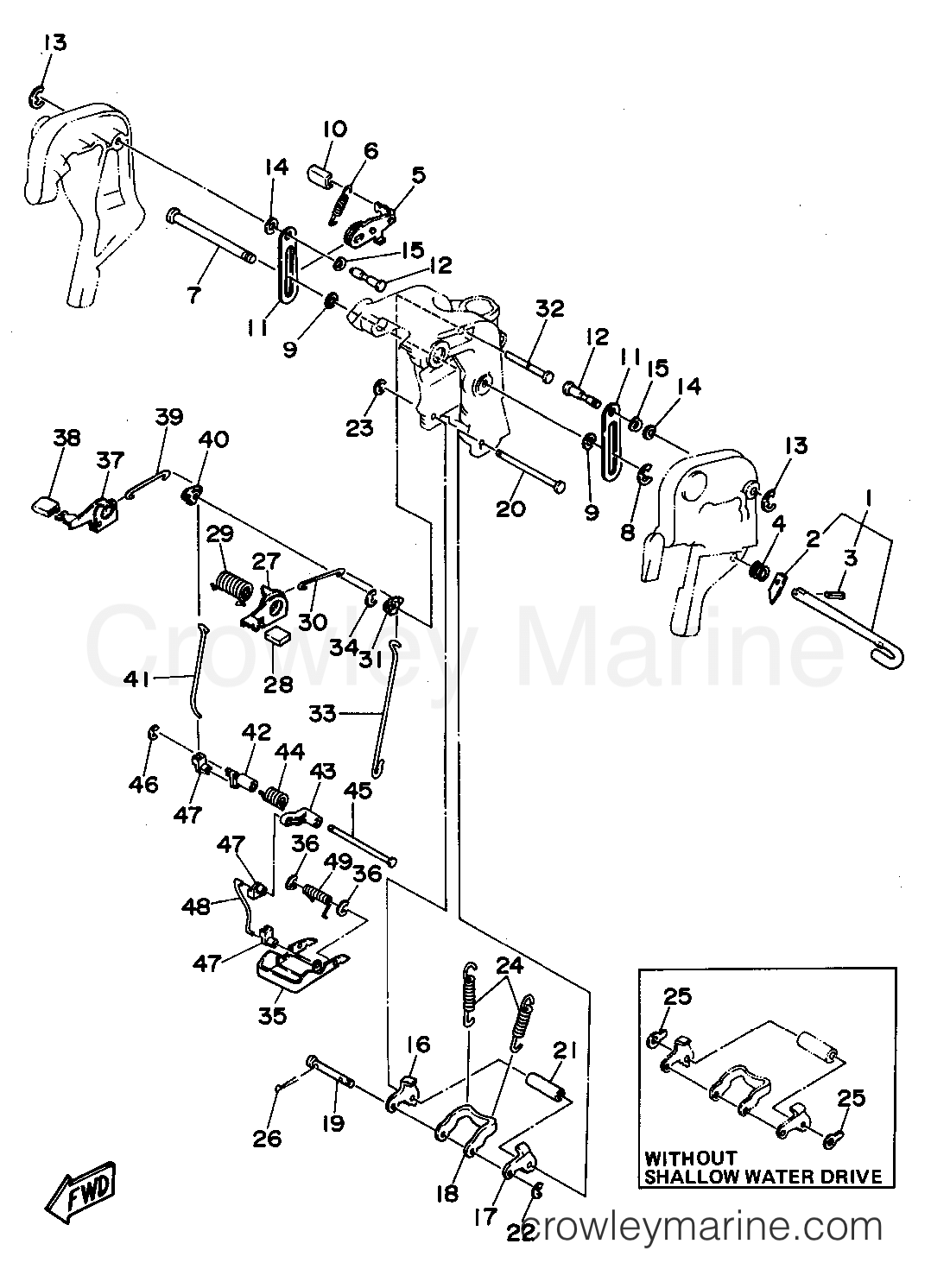 Yamaha Motors 40TLRS - BRACKET 2 (40MH 40ER)