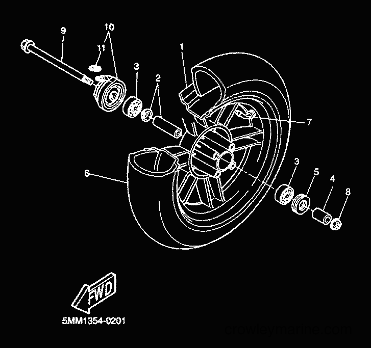 Yamaha Motors CW50 (5HG9) [040] - FRONT WHEEL