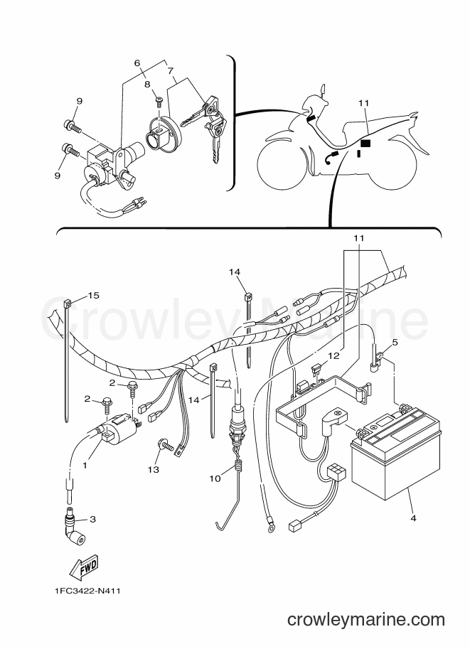 Yamaha Motors T115FLE (1FCB) [010] - ELECTRICAL 1