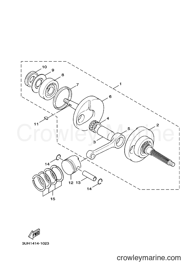 2007 Scooter XC125V - XC125V (5YR9) [010] - CRANKSHAFT & PISTON