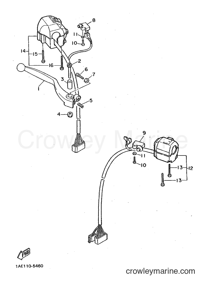 1988 Sport Bike FZ750 - FZ750 (3DW1) [010] - HANDLE SWITCH & LEVER