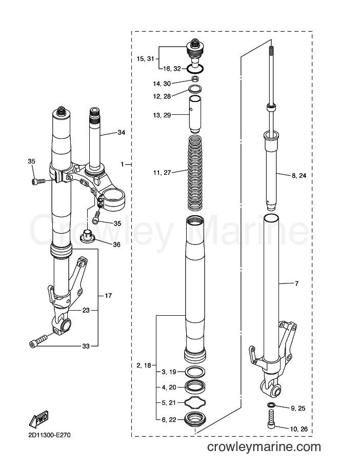 2007 Street Bike FZ1-S - FZ1-S (3C3A) [030] - FRONT FORK