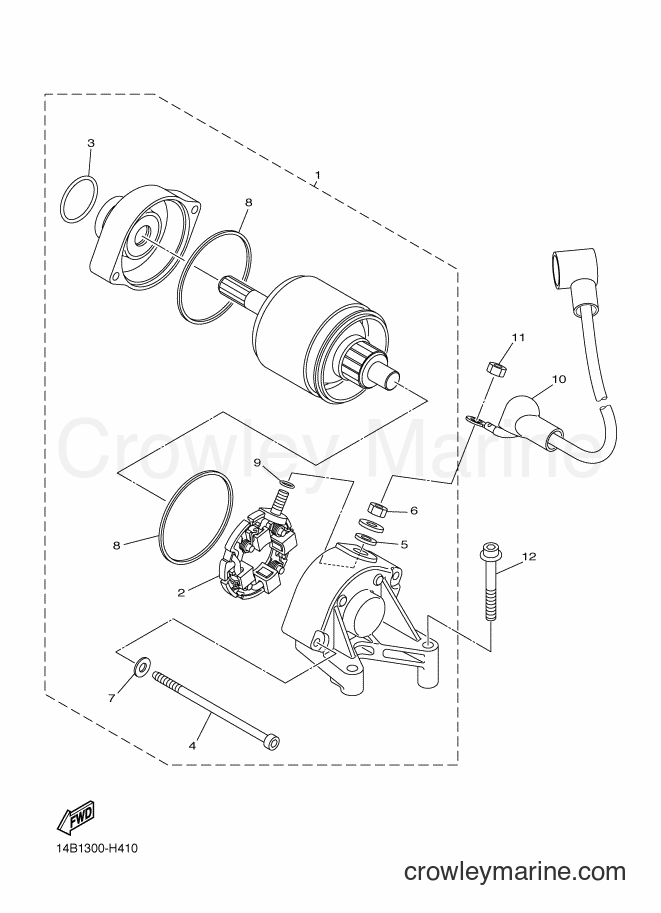 2012 Sport Bike YZF-R1 - YZF-R1 (45B4) [010] - STARTING MOTOR