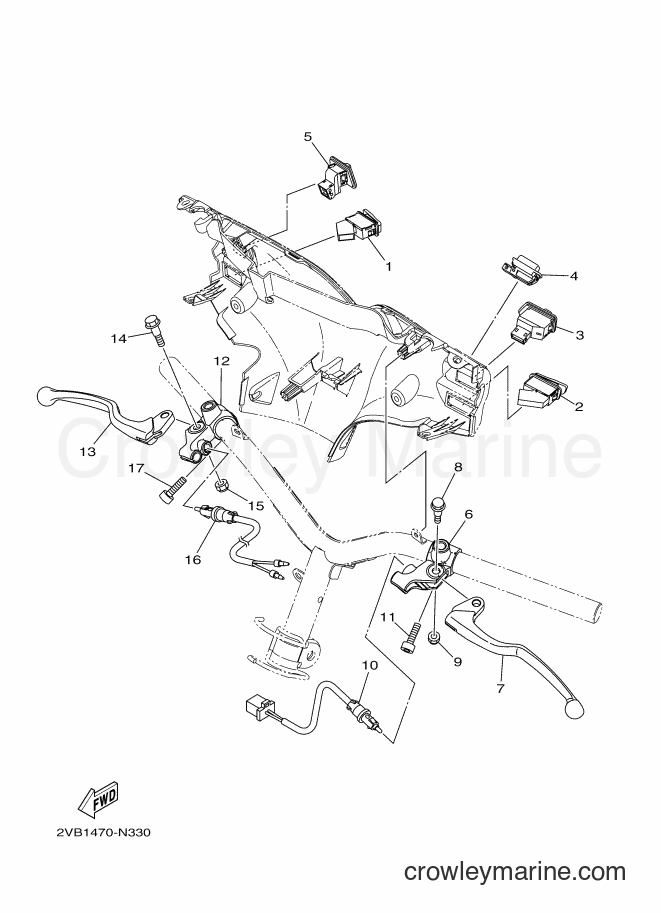 2018 Scooter XC115F - XC115F (BL74) [010] - HANDLE SWITCH & LEVER