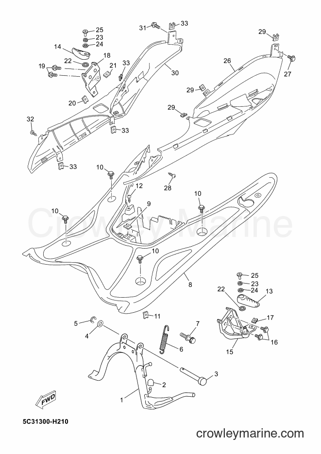 Yamaha Motors YN50F (2AC2) [010] - STAND & FOOTREST