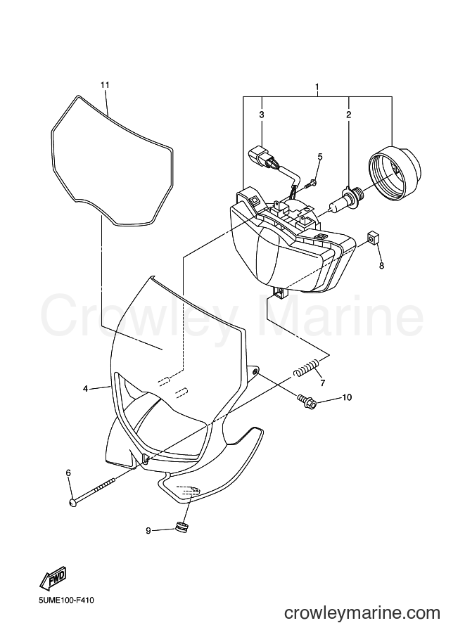 2013 Dirt Bike WR250F - WR250F (1HCA) [010] - HEADLIGHT