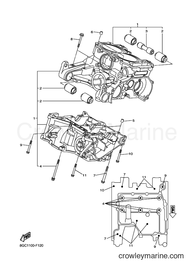 Yamaha Motors RPZ50MP (8GR2) [010] - CRANKCASE