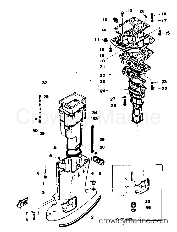 Yamaha Motors 115TLRQ - UPPER CASING