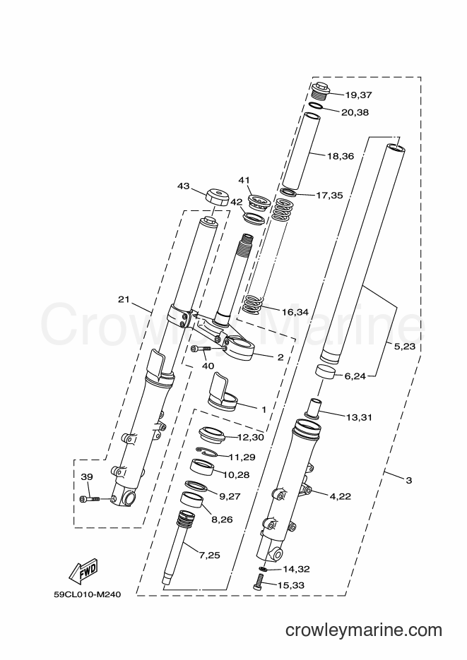 Yamaha Motors XP500A (59CX) [010] - FRONT FORK