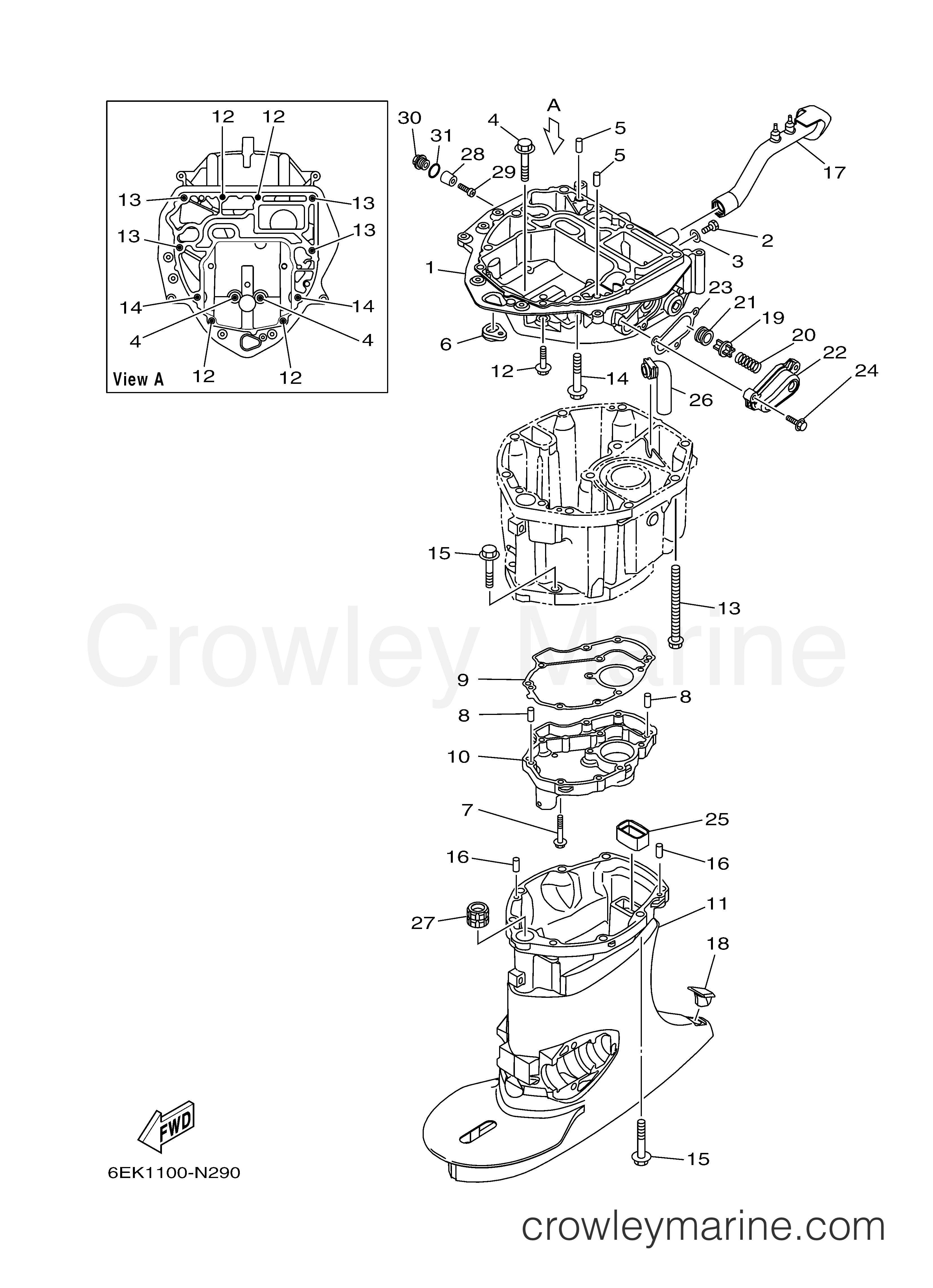 Yamaha Motors LF115XB - UPPER CASING