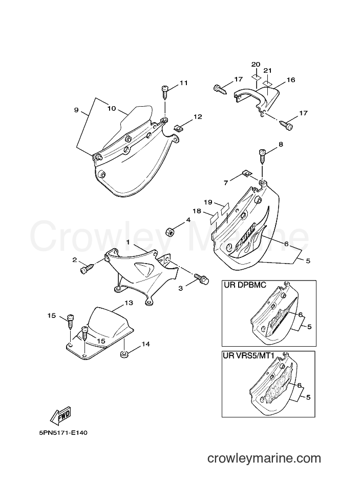 2006 Scooter YW50 - YW50 (5PN5) [010] - SIDE COVER