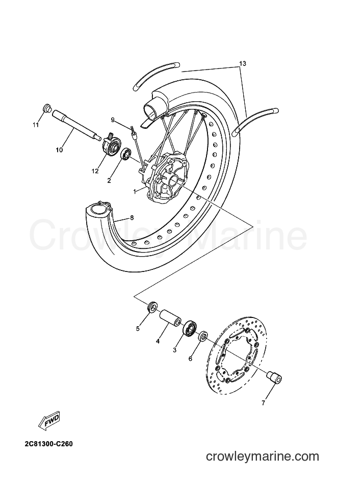 2006 Dirt Bike DT125X - DT125X (2C82) [010] - FRONT WHEEL