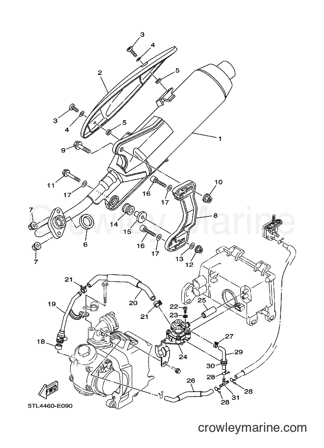 2006 Scooter AL115C - AL115C (5TL4) [010] - EXHAUST