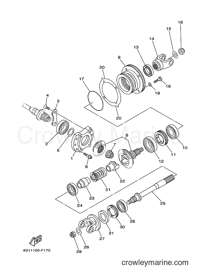 2007 ATV YFM400FWN - YFM400FWN (4S12) [010] - MIDDLE DRIVE GEAR