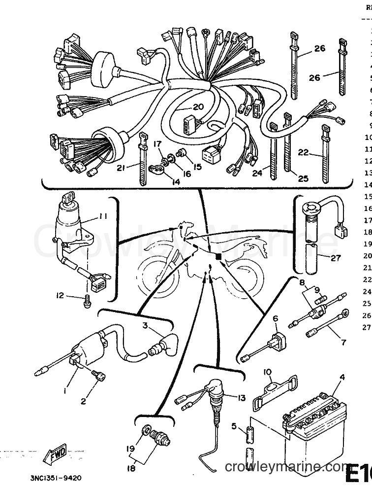 1990 Dirt Bike DT125R - DT125R (3NC2) [999] - ELECTRICAL 1