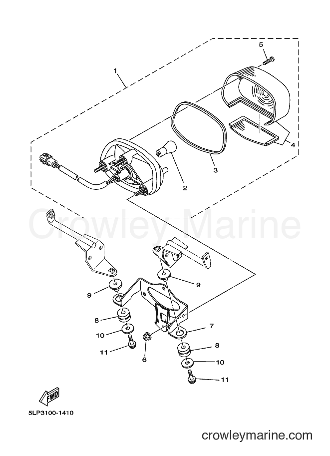 2001 ATV YFM660R - YFM660R (5LP4) [010] - TAILLIGHT 2