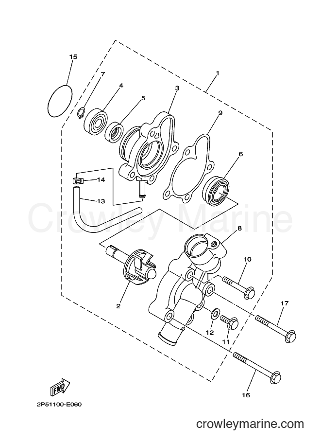 2007 ATV YXR450F - YXR450F (2P59) [010] - WATER PUMP