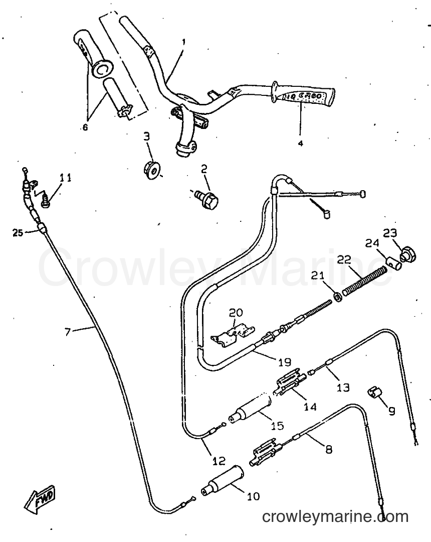 1998 Scooter CW50RS - CW50RS (4TDK) [010] - STEERING CABLE FOR DISK BRAKE