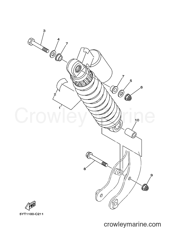 Yamaha Motors YFM350 (1BS8) [010] - REAR SUSPENSION