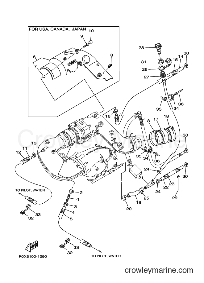 Yamaha Motors GP1200A-Z (F0X3) [03A] - EXHAUST 2