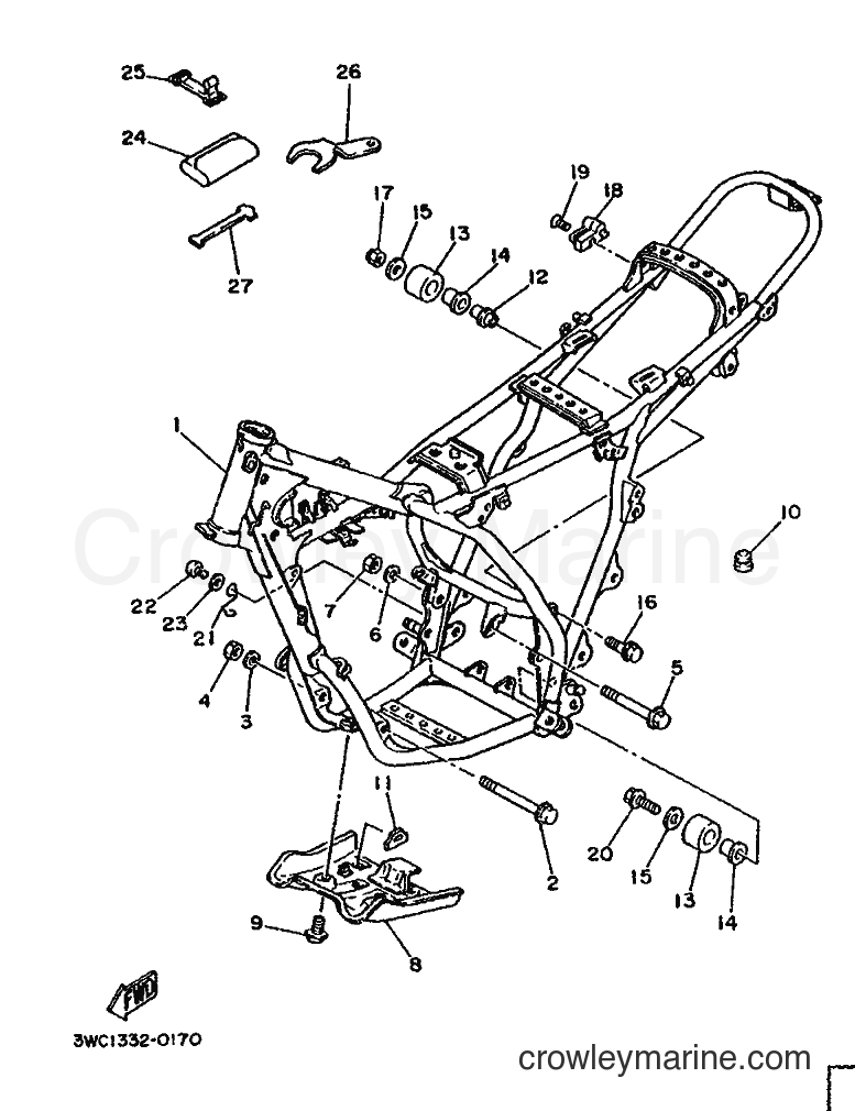 1990 Scooter DT80LC - DT80LC (3WC1) [999] - FRAME
