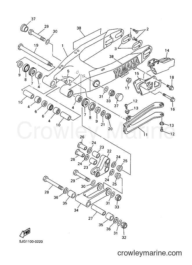 2000 Dirt Bike YZ426F - YZ426F (5JG2) [080] - REAR ARM
