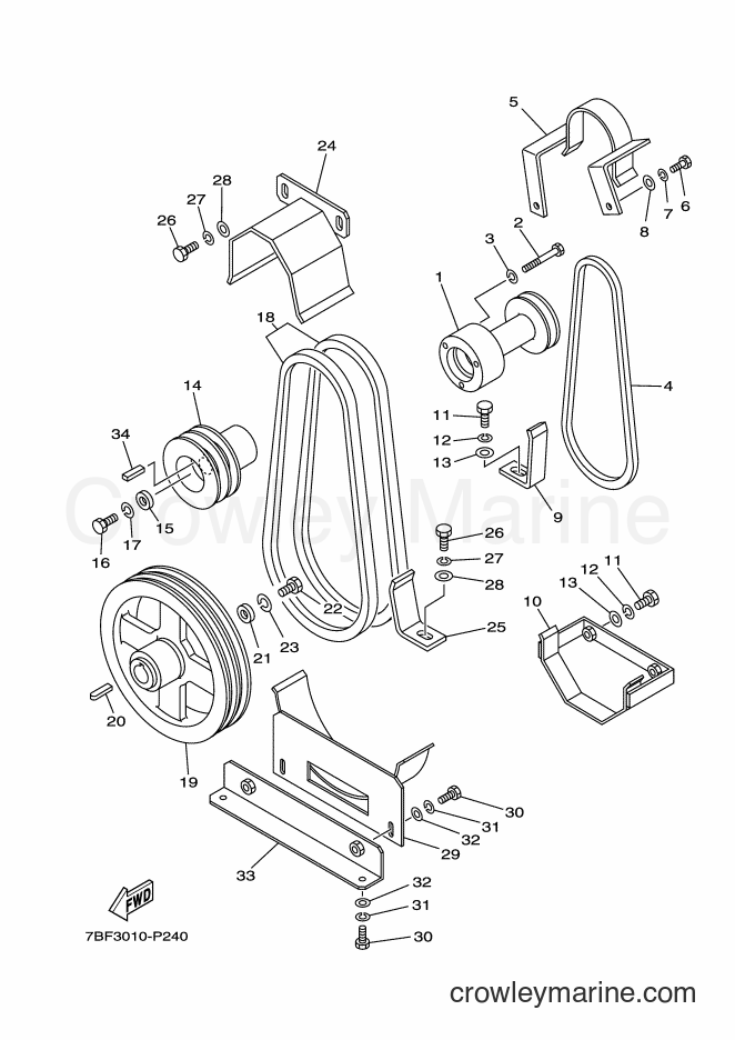2016 Snowblower YT1280EX - YT1280EX (7BE2) [010] - V BELT & PULLEY