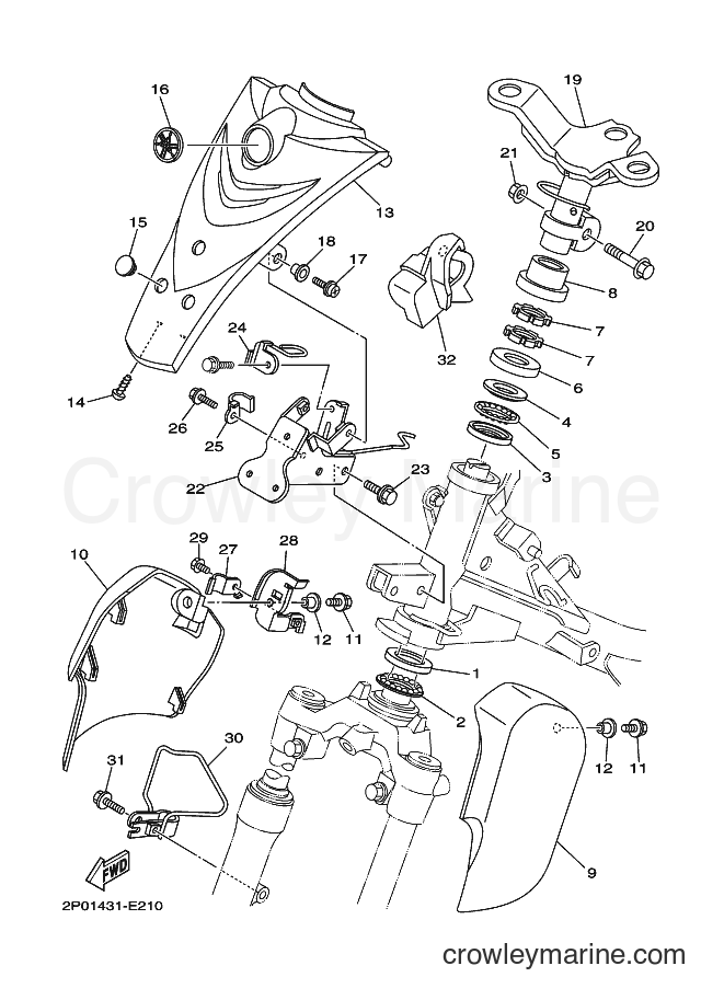 Yamaha Motors T110S (2P0A) [010] - STEERING