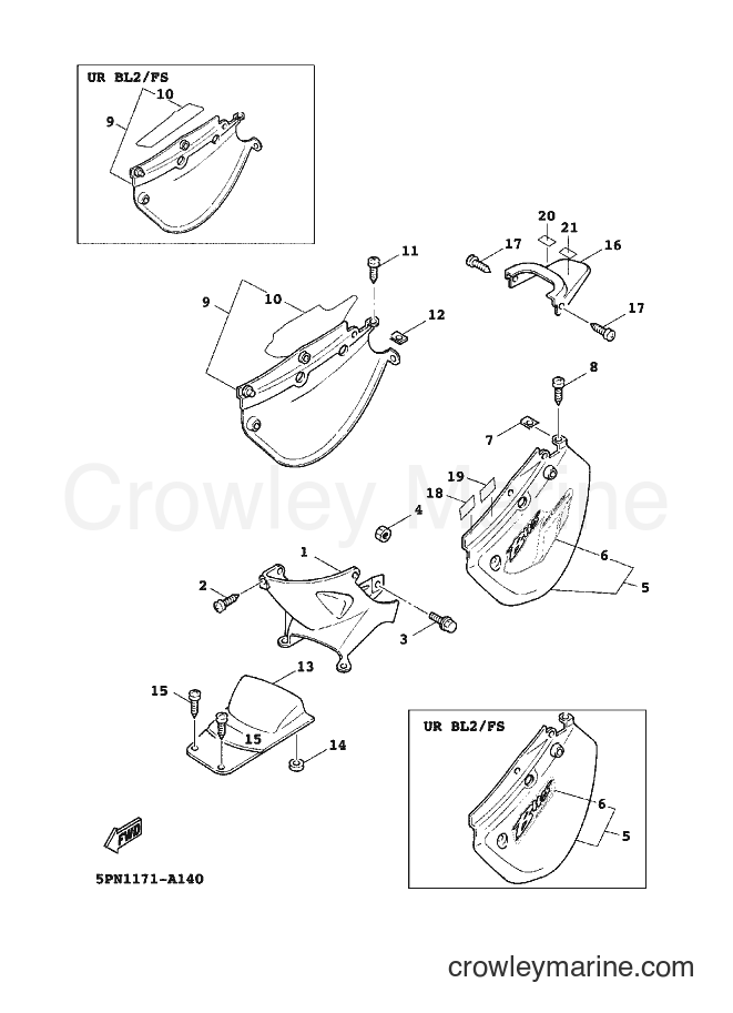 2002 Scooter YW50 - YW50 (5PN1) [010] - SIDE COVER
