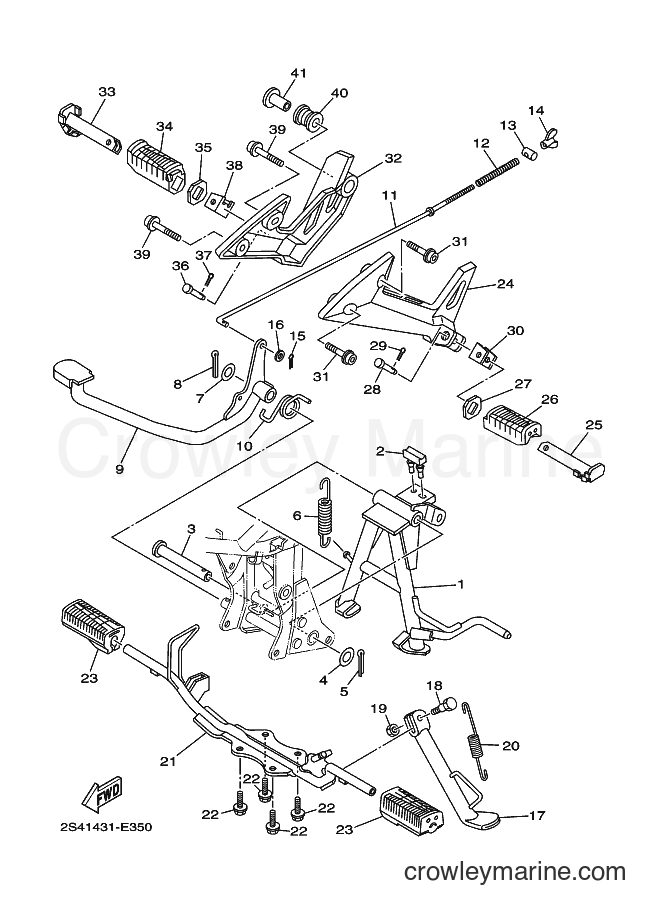2013 Scooter T135F - T135F (2S59) [010] - STAND & FOOTREST