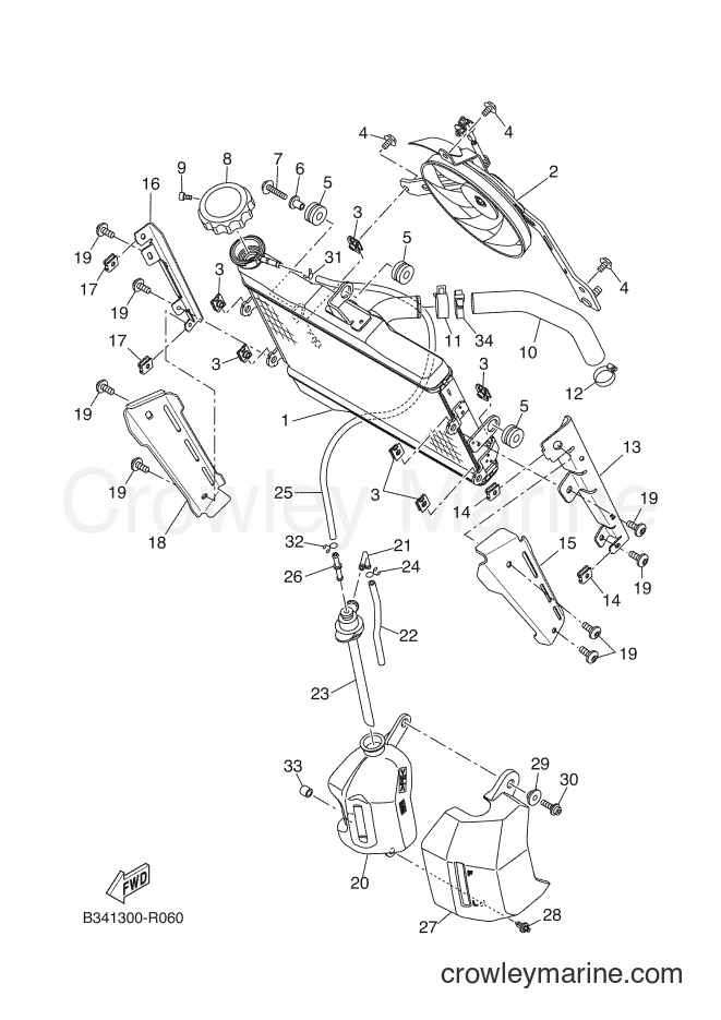 2017 Street Bike MTM690 - MTM690 (B347) [070] - RADIATOR & HOSE