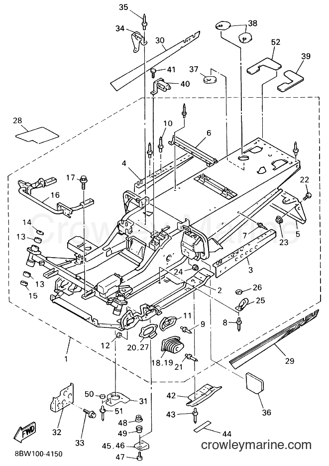 1994 Snowmobile VX750 - VX750 (8BW1) [040] - FRAME