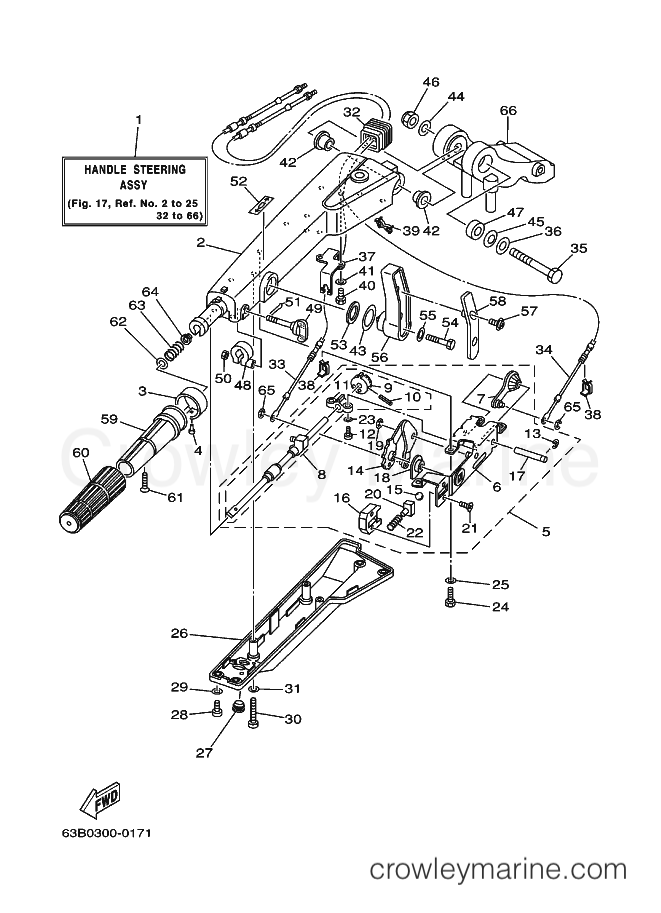 Yamaha Motors 40V (63C0) [080] - STEERING