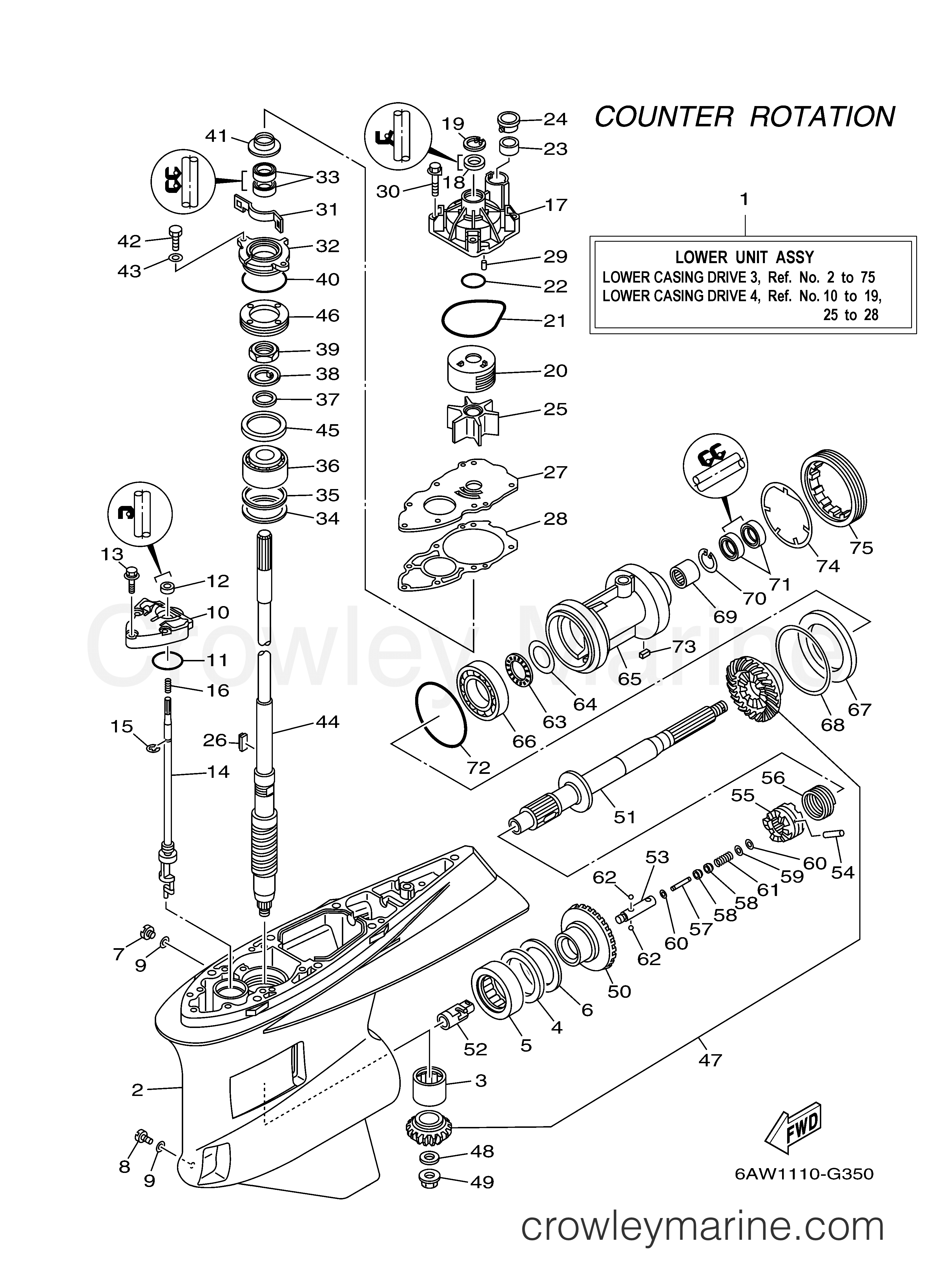 Yamaha Motors LF300TXR - LOWER CASING DRIVE 3